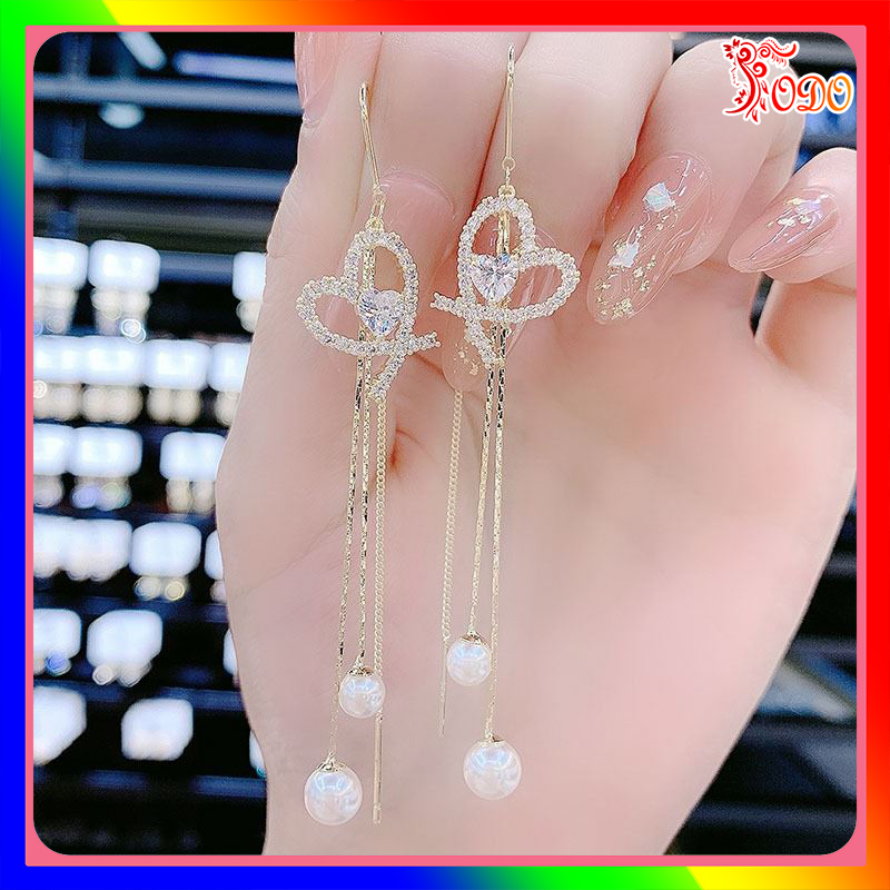 Bông tai nữ trẻ trung kiểu dáng đính đá phong cách cá tính thích hợp đi chơi BSTKD - [Thời Trang ToDo]