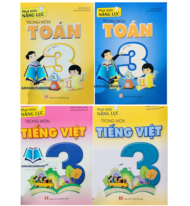 Sách - Combo 4 cuốn Phát triển năng lực trong môn Toán + Tiếng việt lớp 3