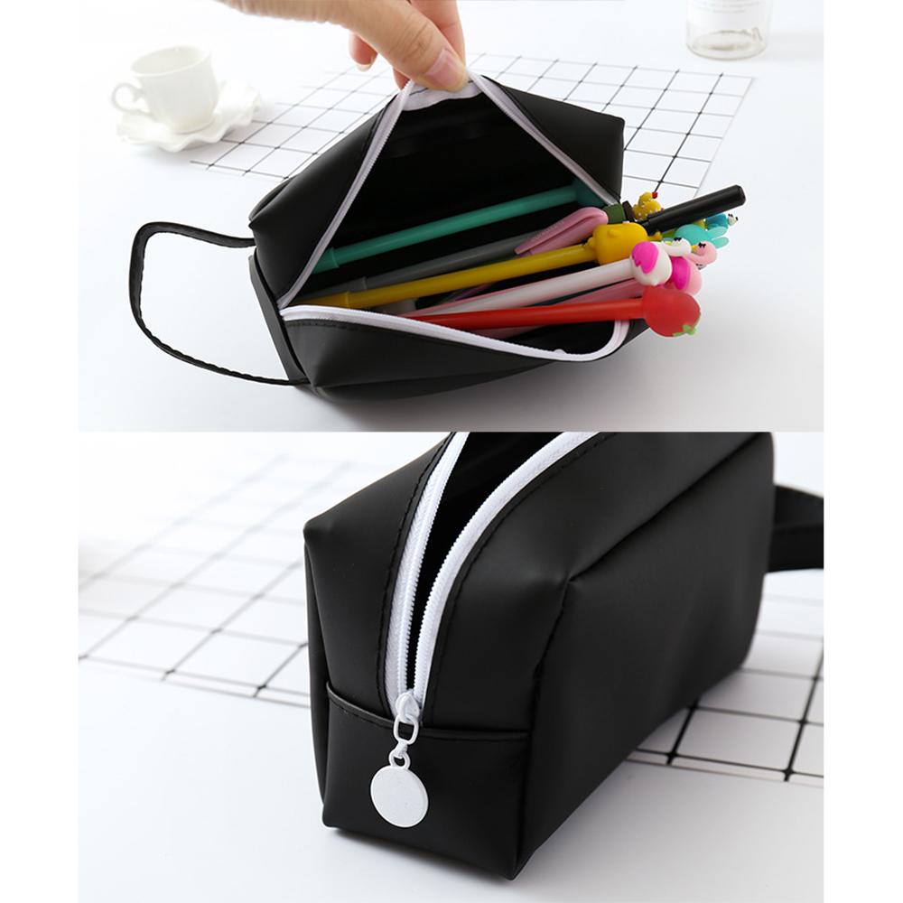 Túi đựng bút chì hoạt hình cầm tay có dây kéo,Túi đựng bút dung lượng lớn có thể đựng đồ trang điểm,Văn phòng phẩm