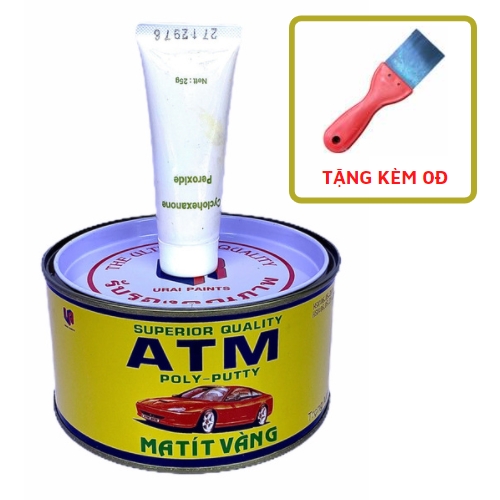 Bột bả Matit, bột trét Matit ATM hộp 1kg tặng kèm dụng cụ xúc bả