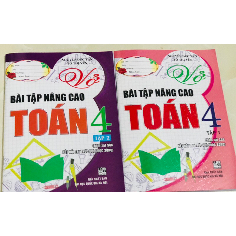 Sách - Combo Vở Bài Tập Nâng Cao Toán Lớp 4 (Bám Sát SGK Kết Nối Tri Thức Với Cuộc Sống - Bộ 2 Cuốn)