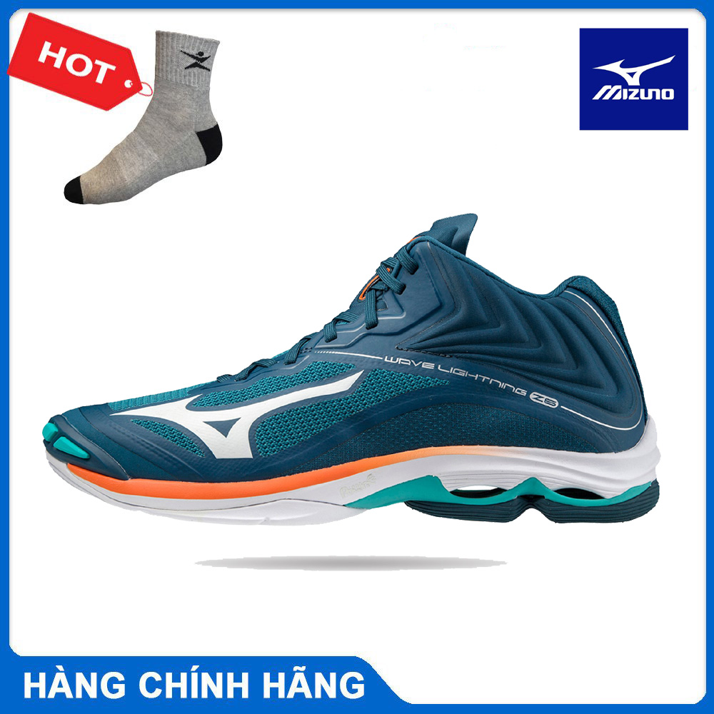 Giày bóng chuyền MIZUNO V1GA200584 WAVE LIGHTNING Z6 MID giày bóng chuyền cầu lông dành cho nam mẫu mới