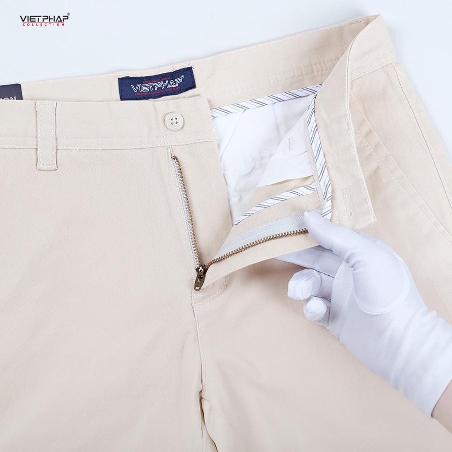 Quần Short Kaki Nam VIỆT PHÁP Form Basic Chất liệu Cotton mềm mịn hút mồ hôi tốt  1207
