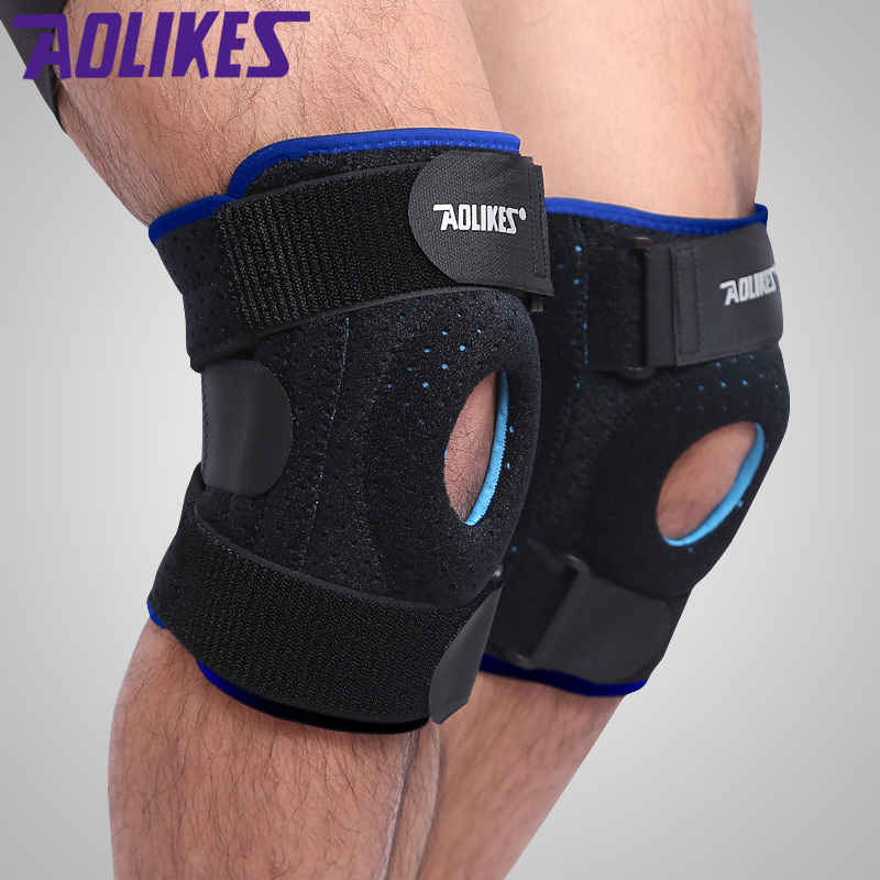 Đai bảo vệ đầu gối AOLIKES A-7915 lò xo đàn hồi trợ lực hỗ trợ dây chằng khớp gối sport knee pad