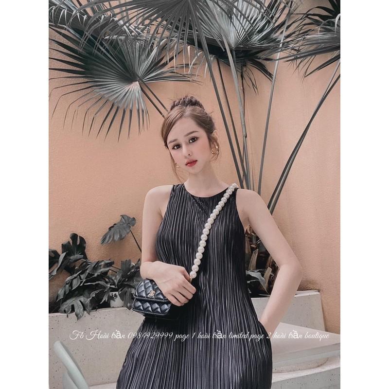 Váy maxi dập ly