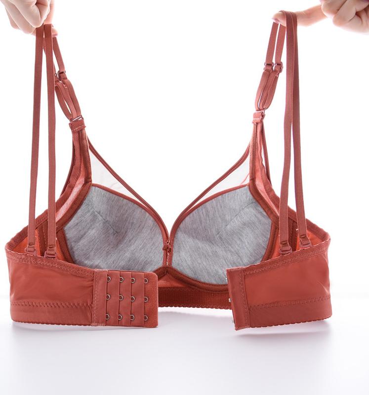 Áo lót cao cấp satin không gọng đệm dày dây đôi