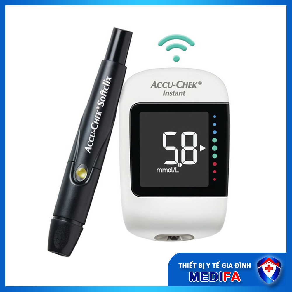 [Trọn bộ] Máy Đo Đường Huyết Accu-Chek Instant Sử Dụng Được 4 Loại Máu, Hạn Chế Sai Số Kèm 25 Que Thử