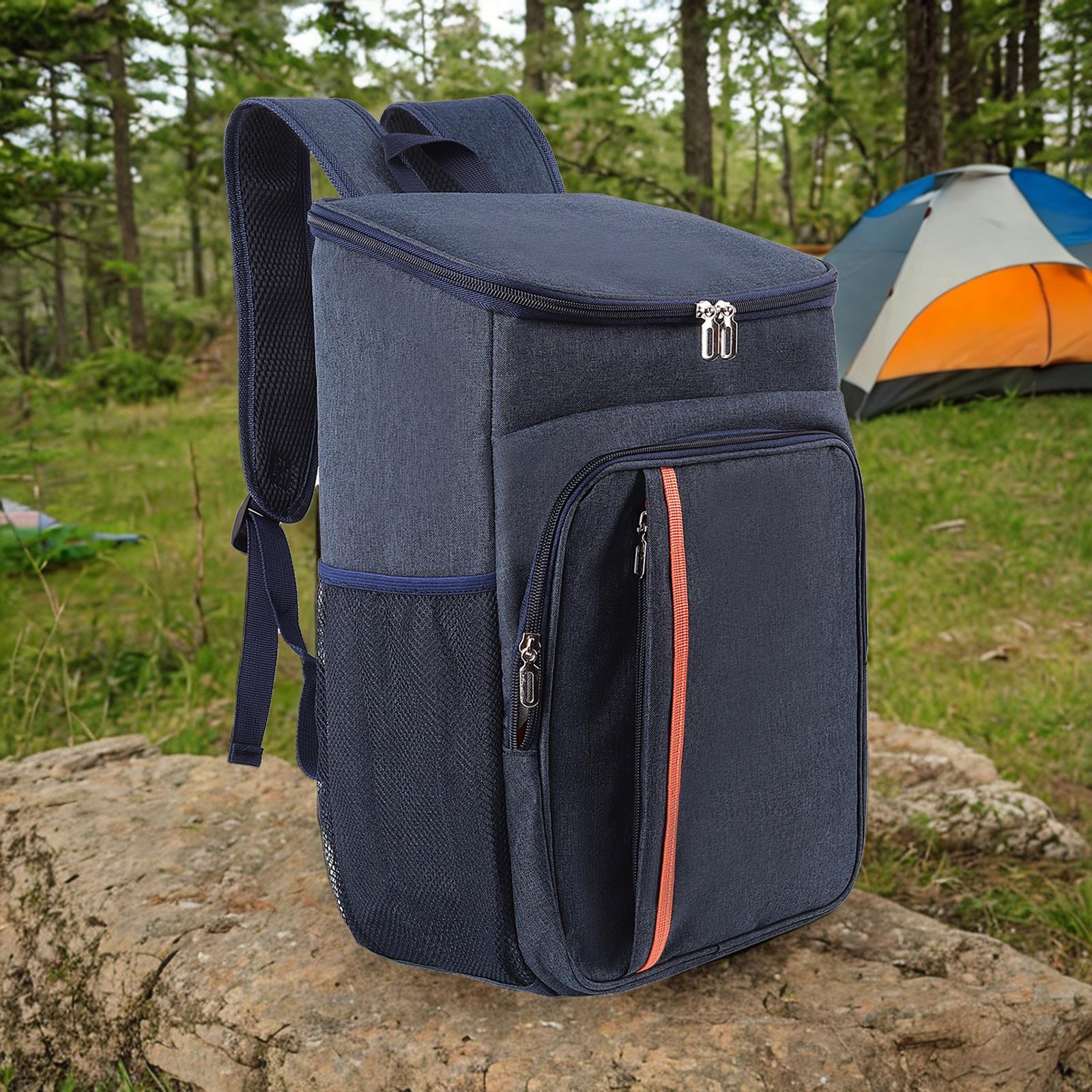 Lunch Backpack Outdoor Picnic Bag Large Capacity Oxford Cloth Lunch Box Insulated for Picnic Fishing Hiking Beach 18L