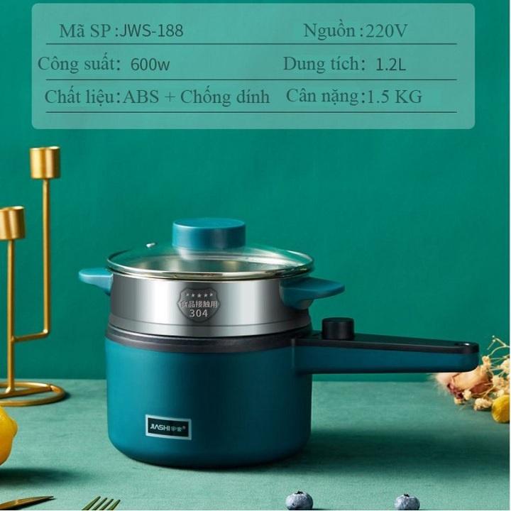 Nồi Lẩu Điện Mini Đa Năng JIASHI - Chảo Điện Đa Năng(Chiên, Rán, Hầm, Luộc...) Hàng Nội Địa ( Giao Màu Ngẫu Nhiên)