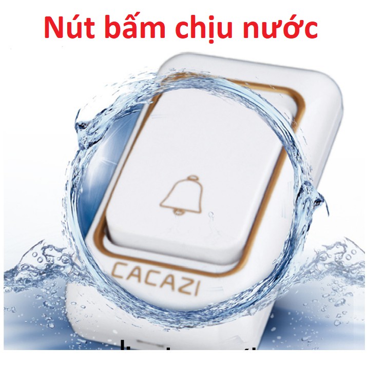 Chuông cửa không dây Cacazi CA-12, 3 mức âm lượng, 38 nhạc chuông