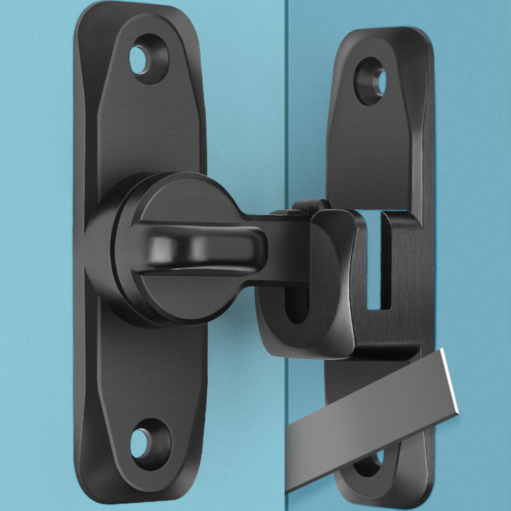Bộ chốt khóa cài cửa chống trộm cho cửa trượt, xoay bằng hợp kim dày dặn SK03