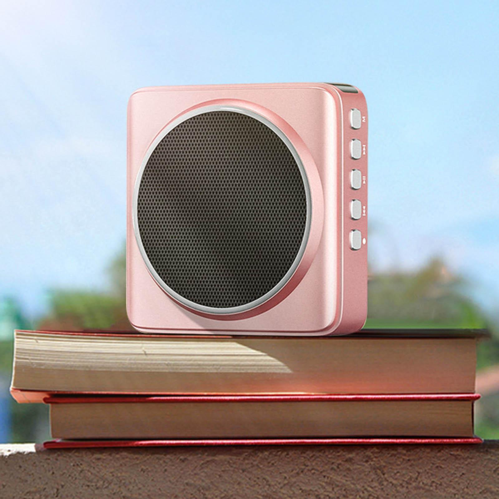 Voice Amplifier with Mic Support USB TF Card for Tour Yoga Teacher Black