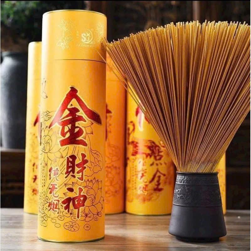 Hương nhang thần tài chiêu tài lộc đón tết Linh Chi Bedding hộp nhang 500 que ít khói không độc hại