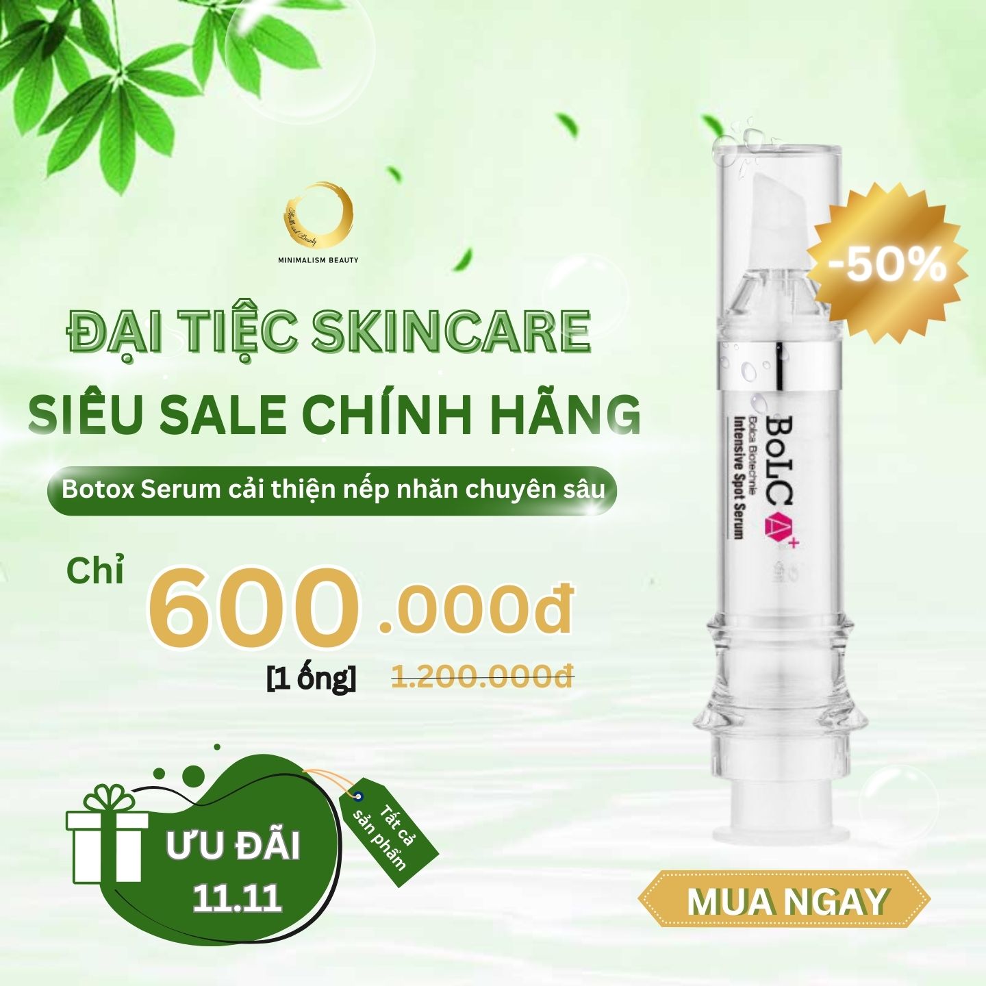 Serum xóa nhăn chuyên sâu Bolca Biotechnie Intensive Spot Serum [1 Ống]