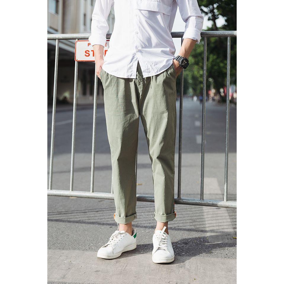 Quần đũi lụa cotton co giãn