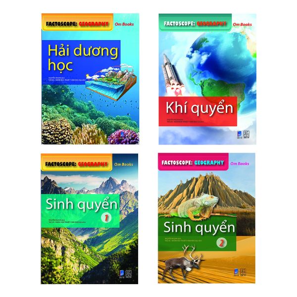 Bộ sách Factoscope: Geography : Khí quyển + Hải dương học + Sinh quyển 1 + Sinh quyển 2