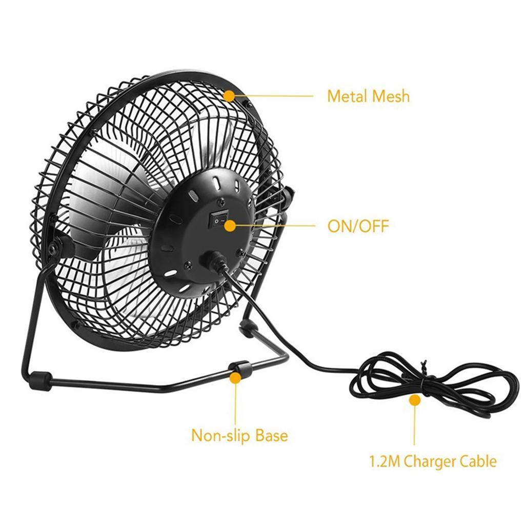 Solar Panel Power Charging External Battery Charger 6V 3W & 4'' Cooling Fan