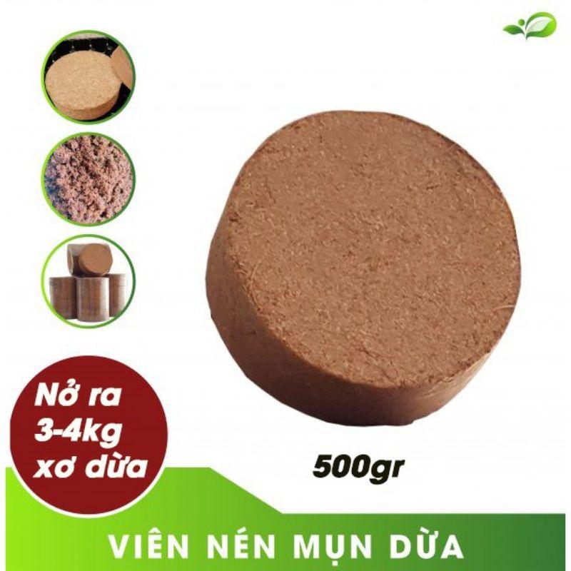 Viên Nén Mùn Dừa Trồng Cây (1 Viên 500Gr)- 