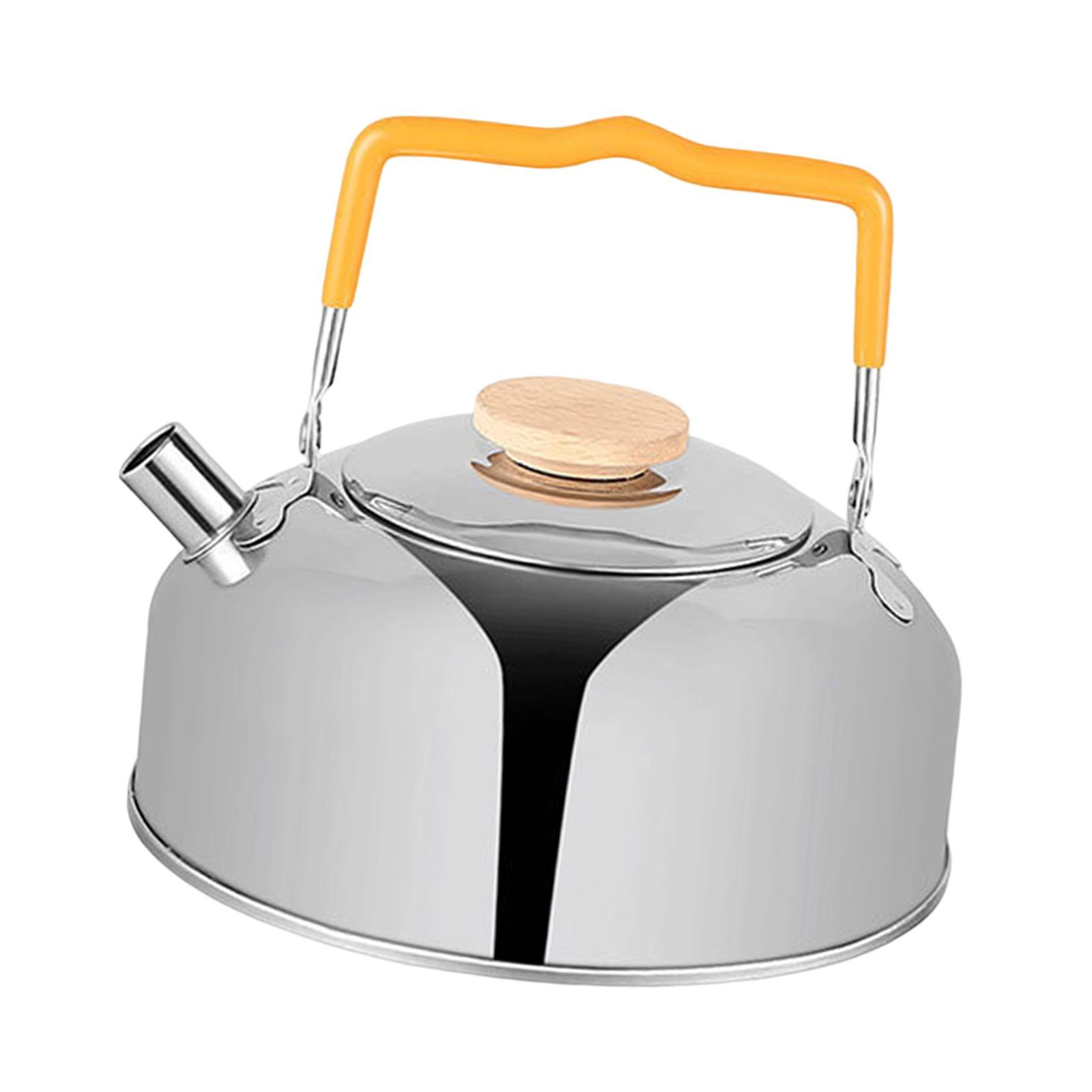 Water Boiler 1L Camping Water Kettle Teapot Coffee Pot Anti Scald Handle Teakettle Tea Pot Lightweight for Barbecue Mountaineering Campfire