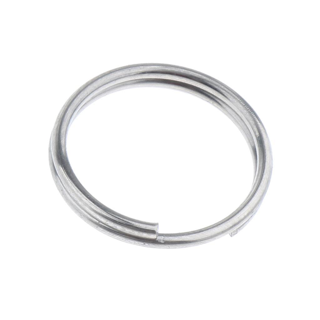 5pcs Titanium Keychain Split Ring Keyring Holder Hanging Loop