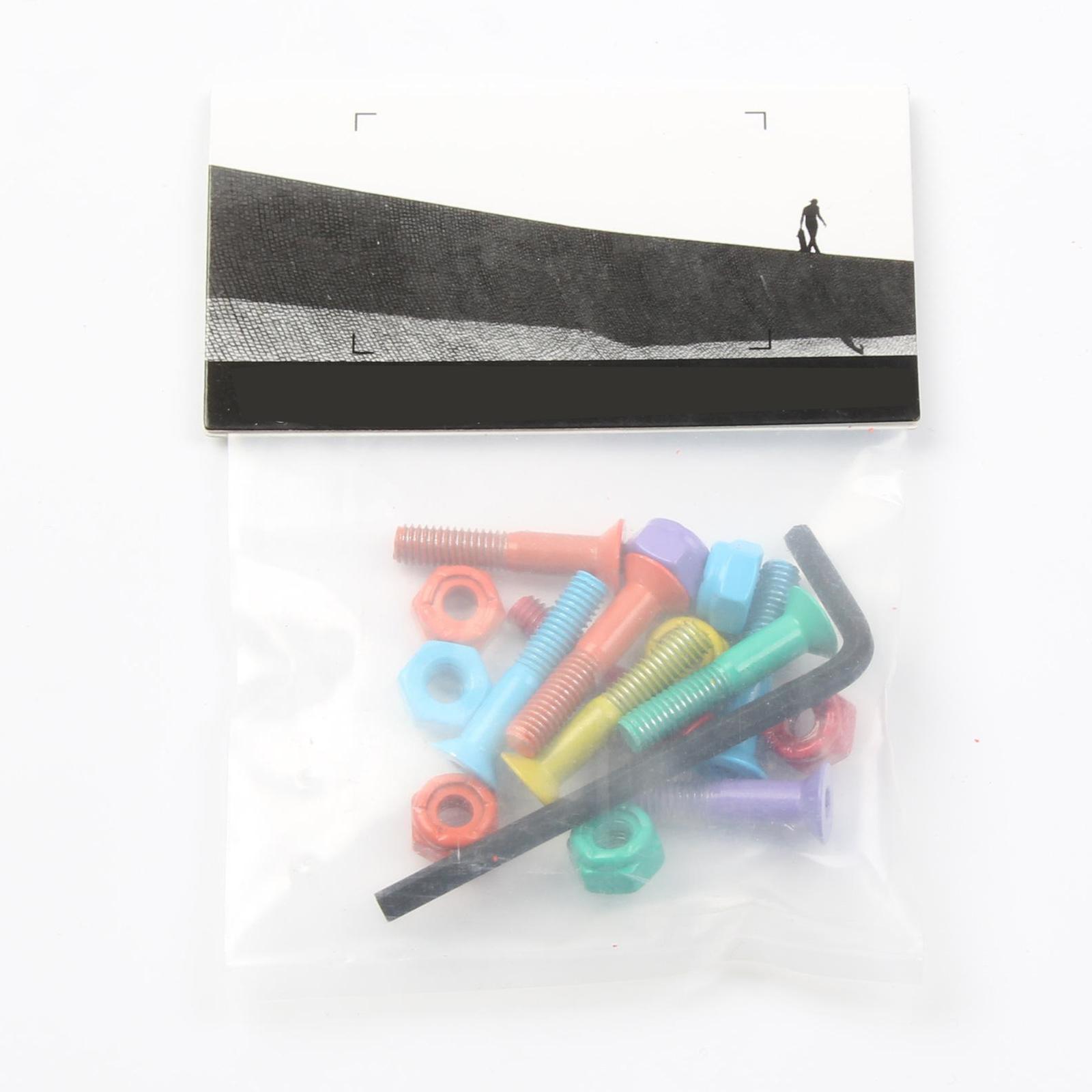 Set of 8 Steel Longboard Skateboard Wheel Hardware Screws