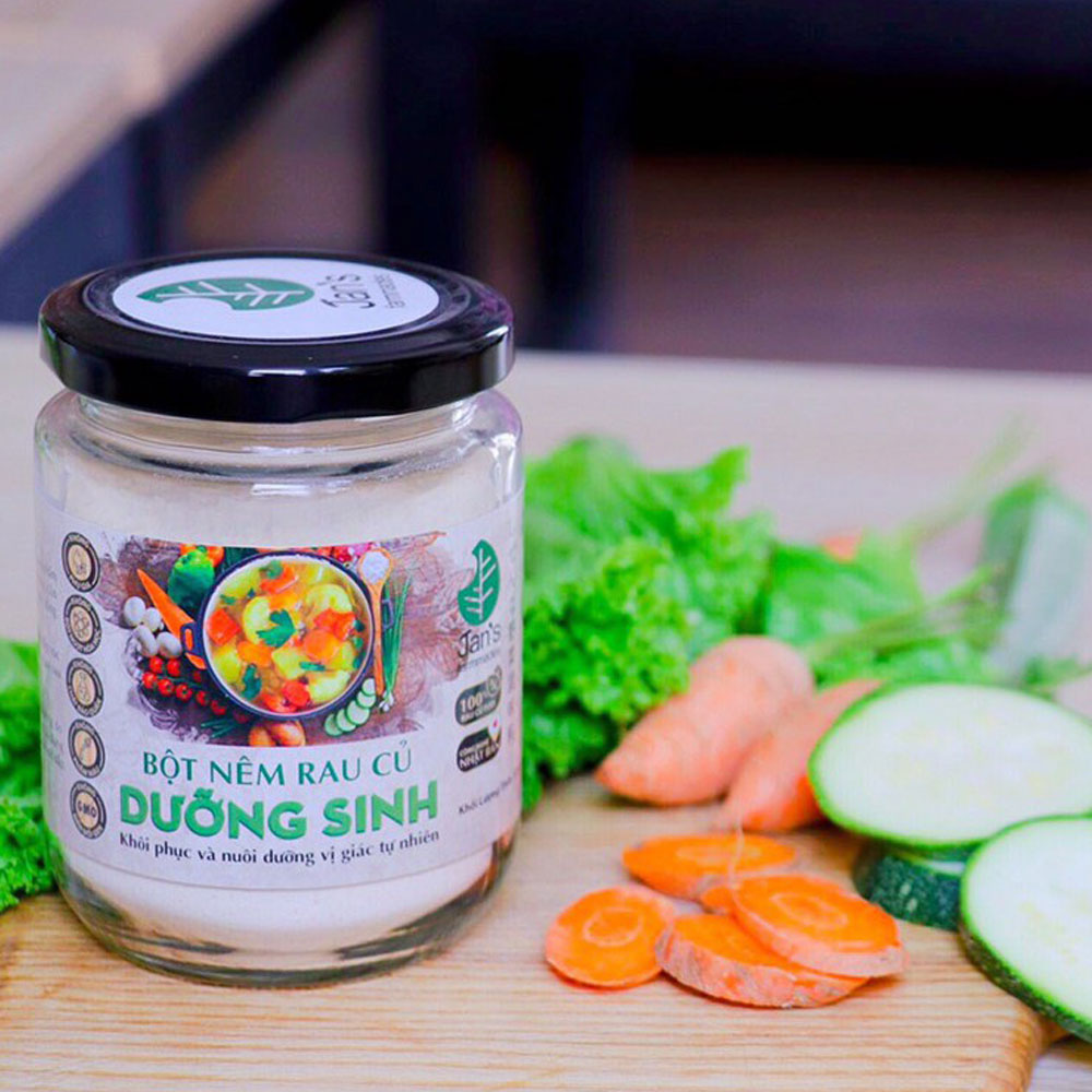 Bột Nêm Rau Củ Dưỡng Sinh 125gr Jan's Giúp Khôi Phục Và Nuôi Dưỡng Vị Giác Tự Nhiên, Hỗ Trợ Tăng Đề Kháng, Bổ Sung Chất Xơ, Tăng Cường Sức Khỏe Cho Mọi Thành Viên Trong Gia Đình - Hàng Chính Hãng