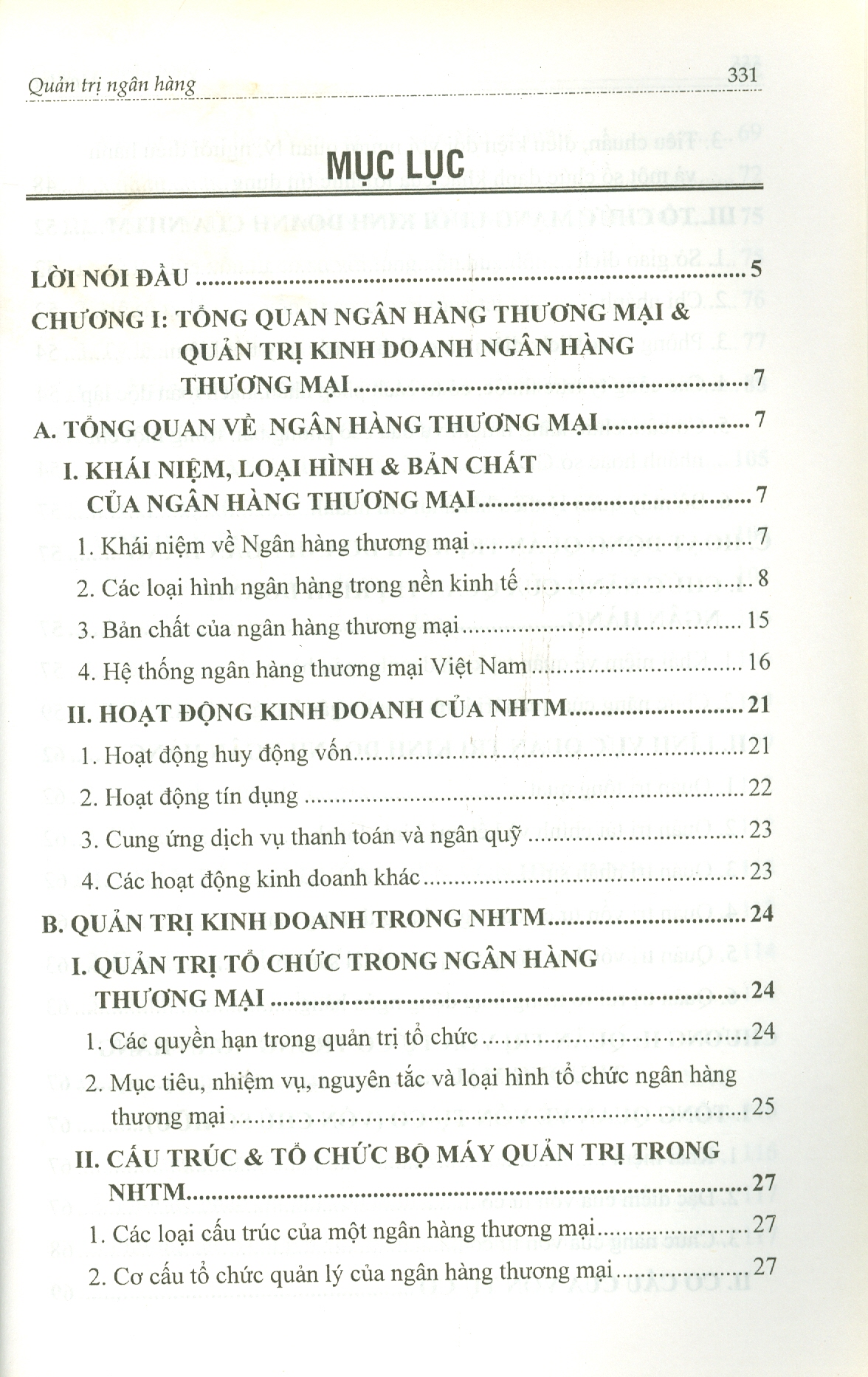 QUẢN TRỊ NGÂN HÀNG (Quản Trị Kinh Doanh Ngân Hàng II)