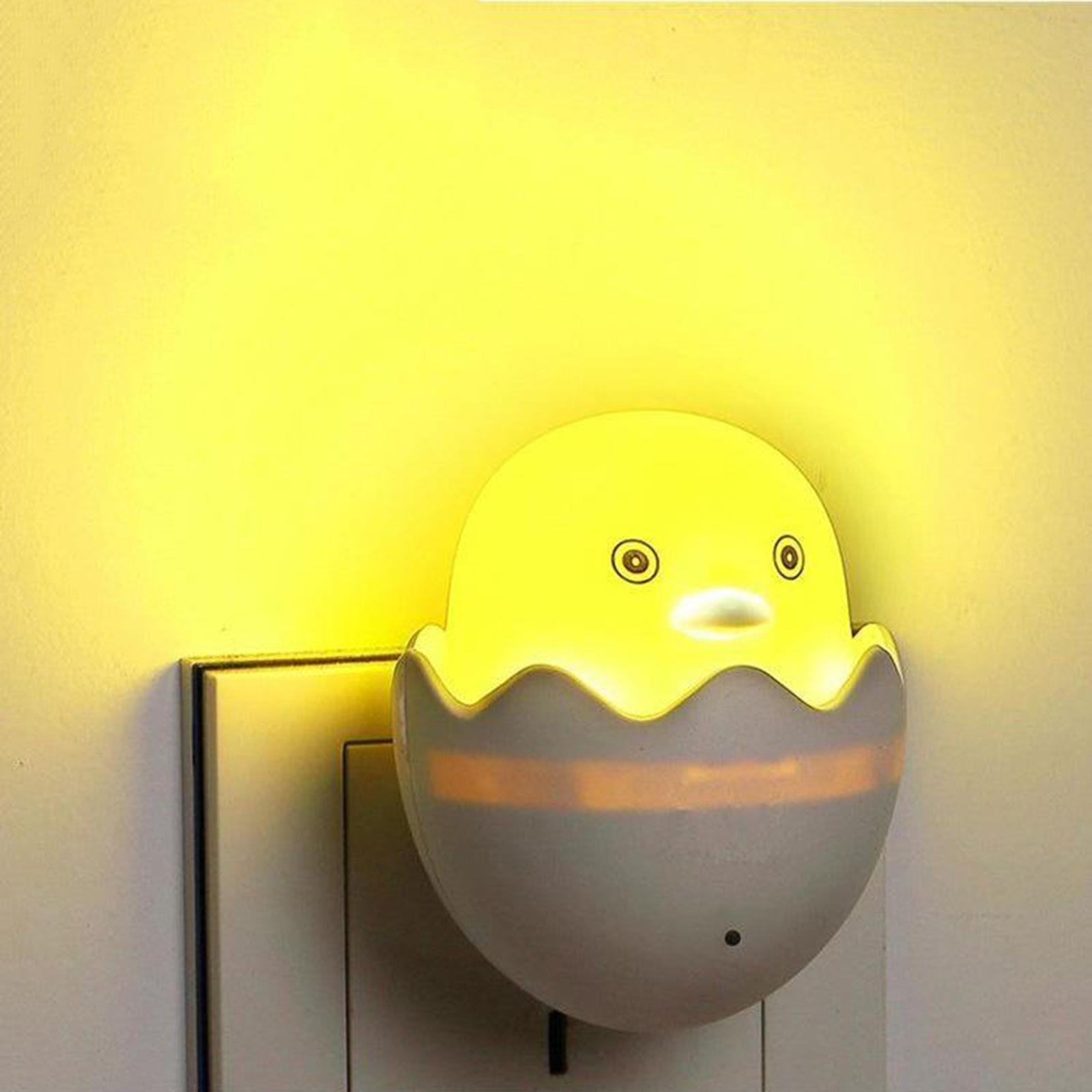 Yellow Duck LED Night Light Sensor Control Dimmable Wall Lamp for Home Bedroom Hallway Kids Room Christmas Gift Nightlight,