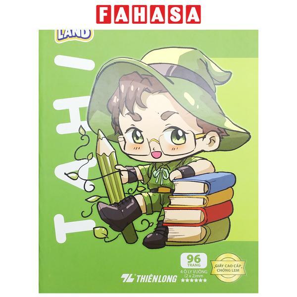 Tập Học Sinh Giấy Chống Lem - 4 Ô Ly Vuông - 96 Trang 120gsm - Thiên Long NB-121/AK - Nhân Vật Akooland Tahi