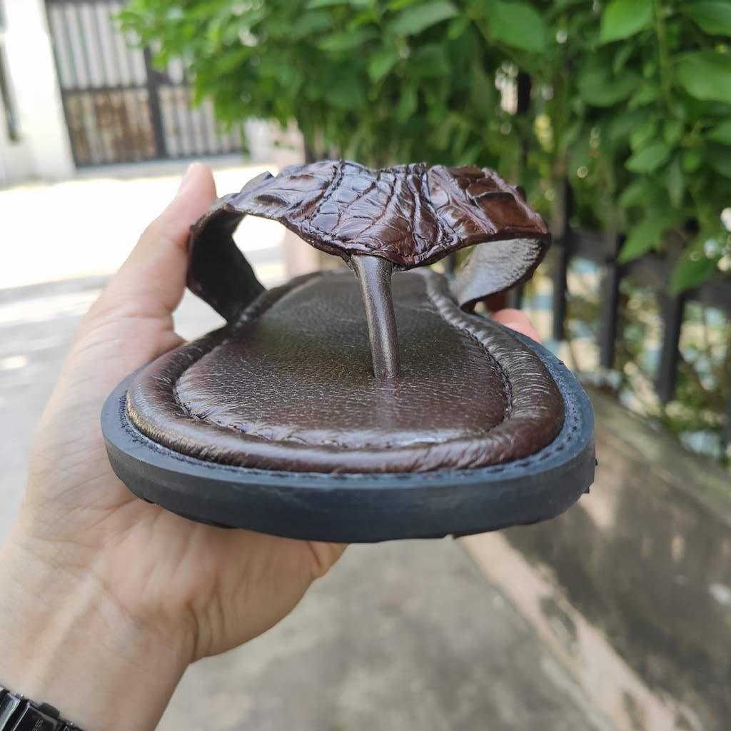 Dép kẹp nam da cá sấu gai lưng siêu đẹp!