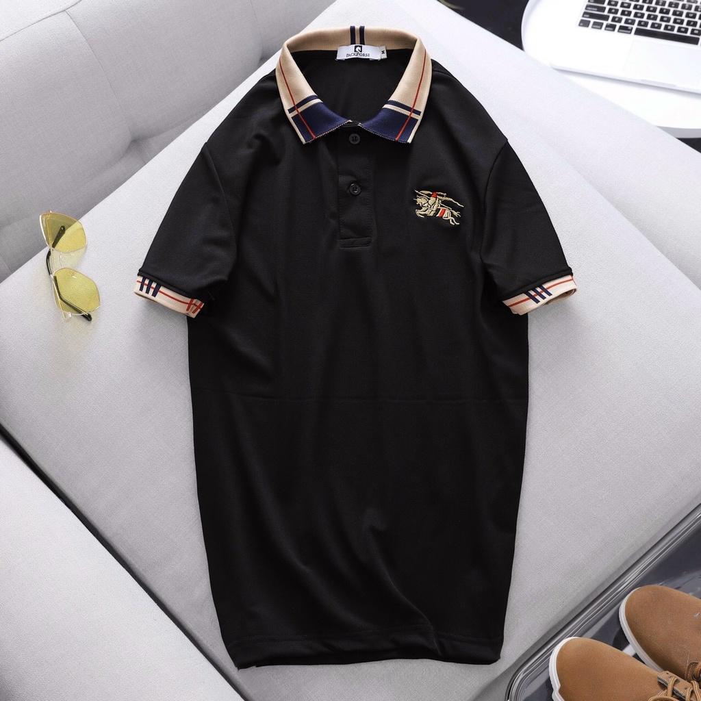 ÁO THUN NAM CỔ BẺ THÊU LOGO CÓ SIZE 3XL