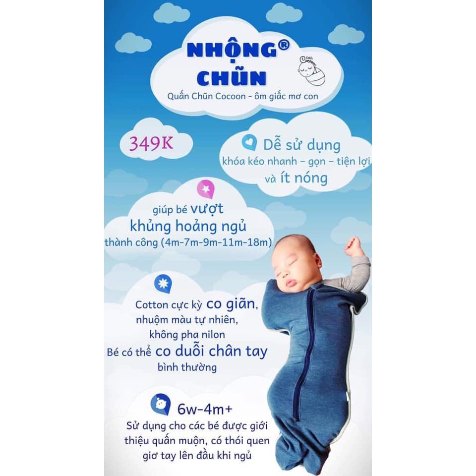 Quấn Nhộng Chũn COCOON Giúp Bé Tự Ngủ Size S/M/L