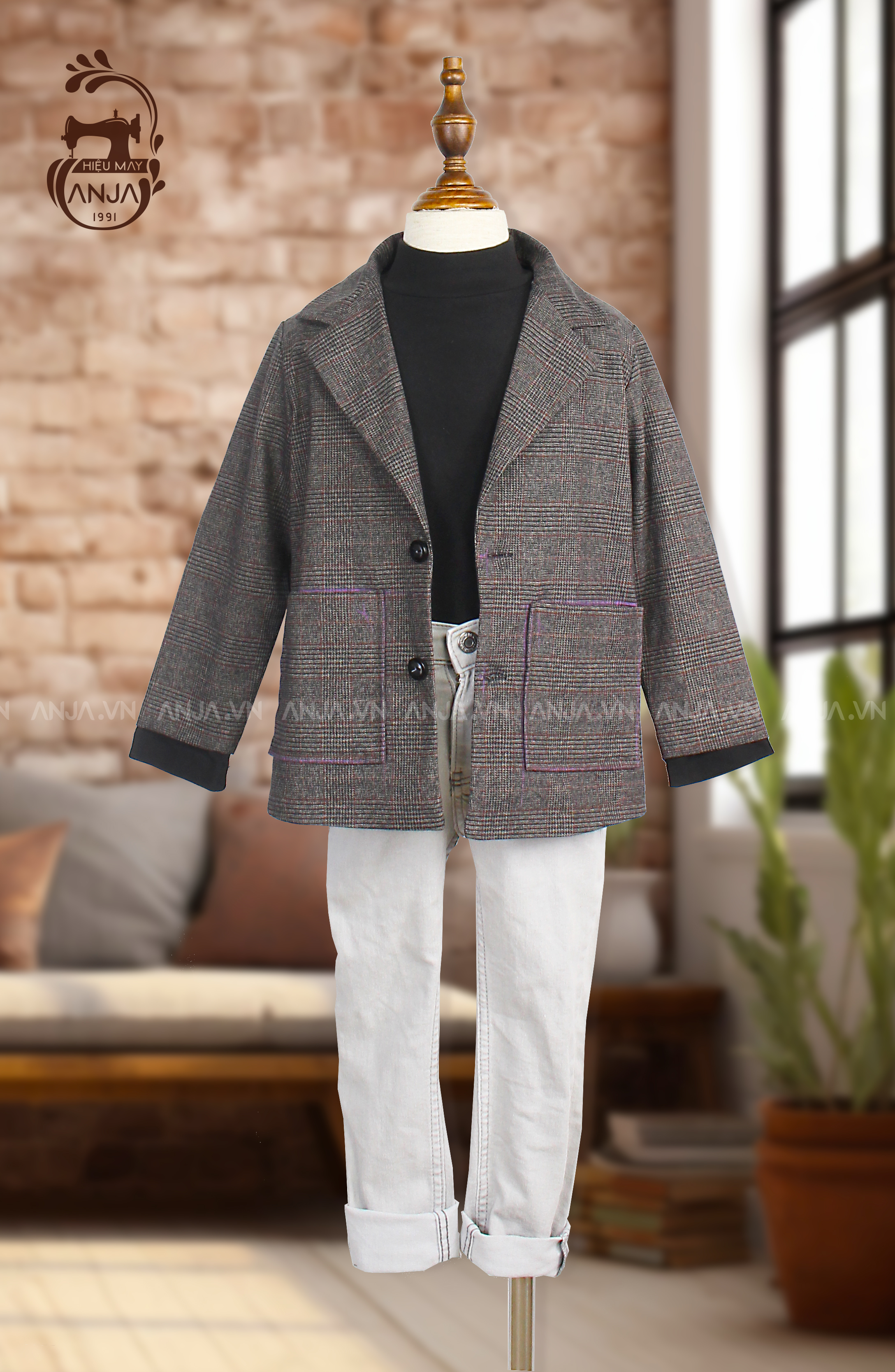 Áo khoác, áo blazer style hàn cho bé trai, không gồm áo thun mặc trong – hieumayanja1991 (Hiệu May ANJA 1991)