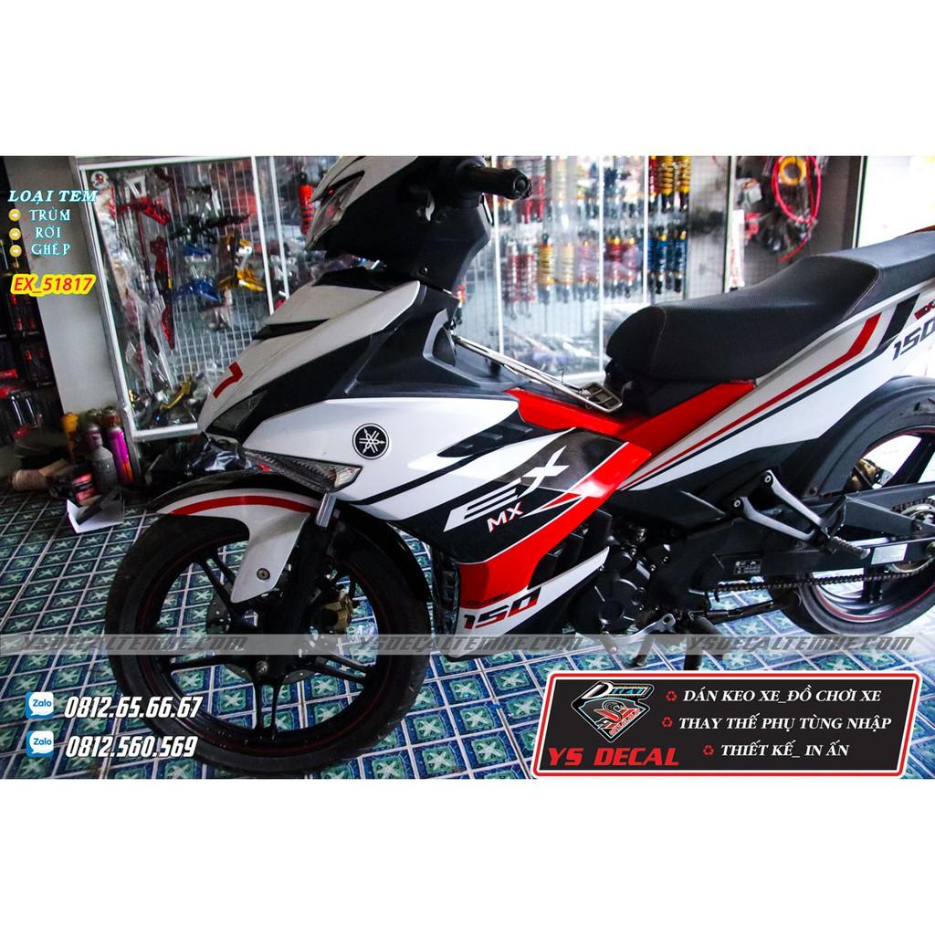 Tem trùm Exciter 150 trắng đỏ đen.có thể dổi mù theo ý thich