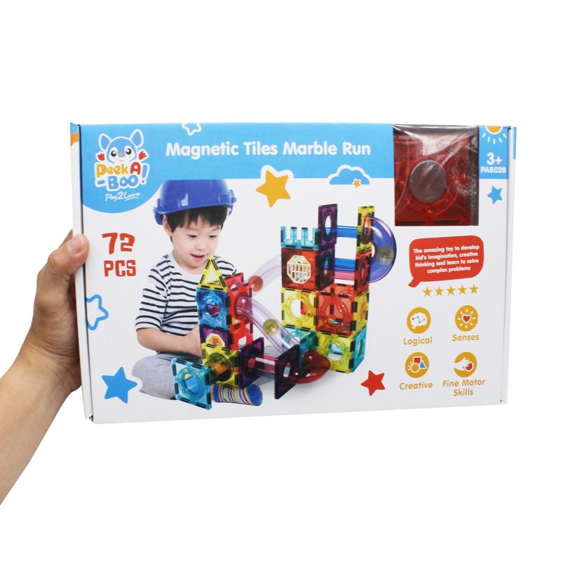 Đồ Chơi Steam - Bộ Xếp Hình Nam Châm 72 Chi Tiết - Peek A Boo! PAB028