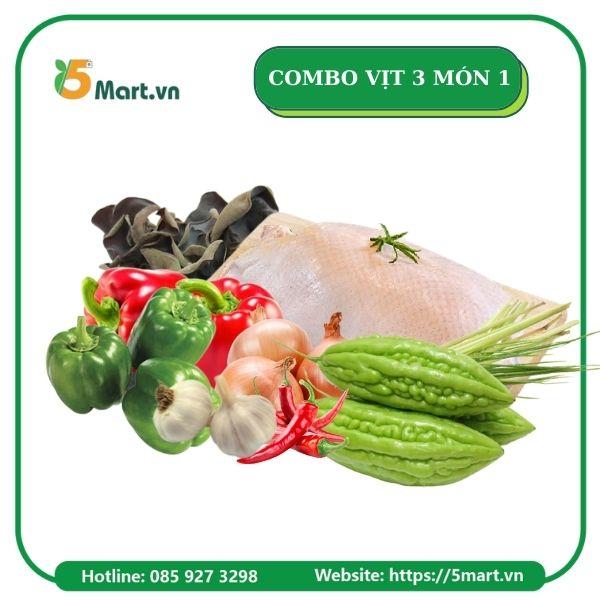Combo 1: - Canh khổ qua- vịt kho sả- vịt xào cay