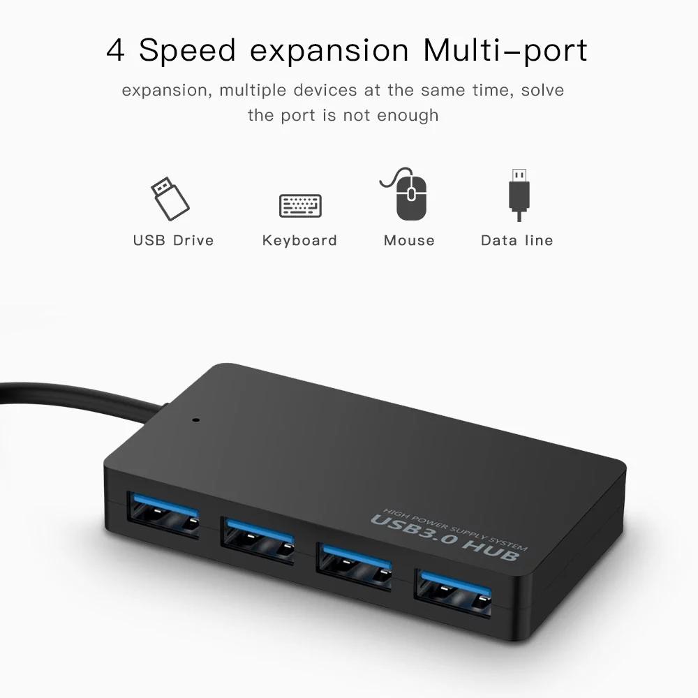 Hub USB 3.0 Cho Laptop Máy Tính Tốc Độ Cao USB 3.0 Bên Ngoài 4 Cổng Adapter Bộ Chia USB Mở Rộng Máy Tính phụ Kiện