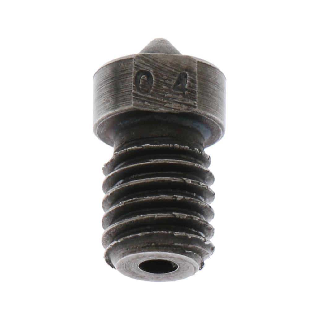 Replacement M6 Steel 0.4mm Extruder Nozzle 1.75mm for 3D Printer Parts