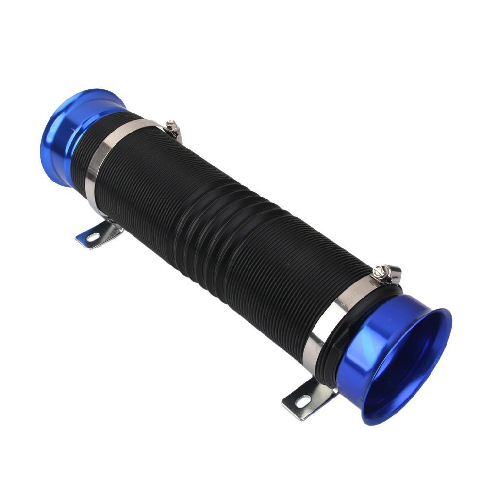 Universal Hose Flex Tube Flexible Air Intake for Car Blue