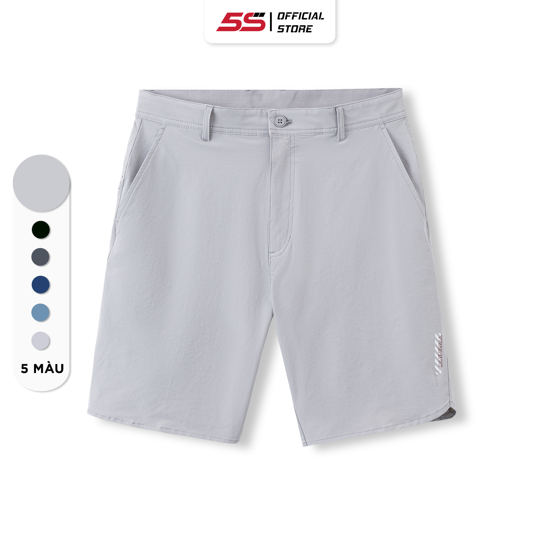 Quần Short Thể Thao Nam 5S TRAINING, Chất Liệu Cao Cấp, Thiết Kế Cúc Cài Lịch Sự, Trẻ Trung, Cạp Co Giãn Thoải Mái