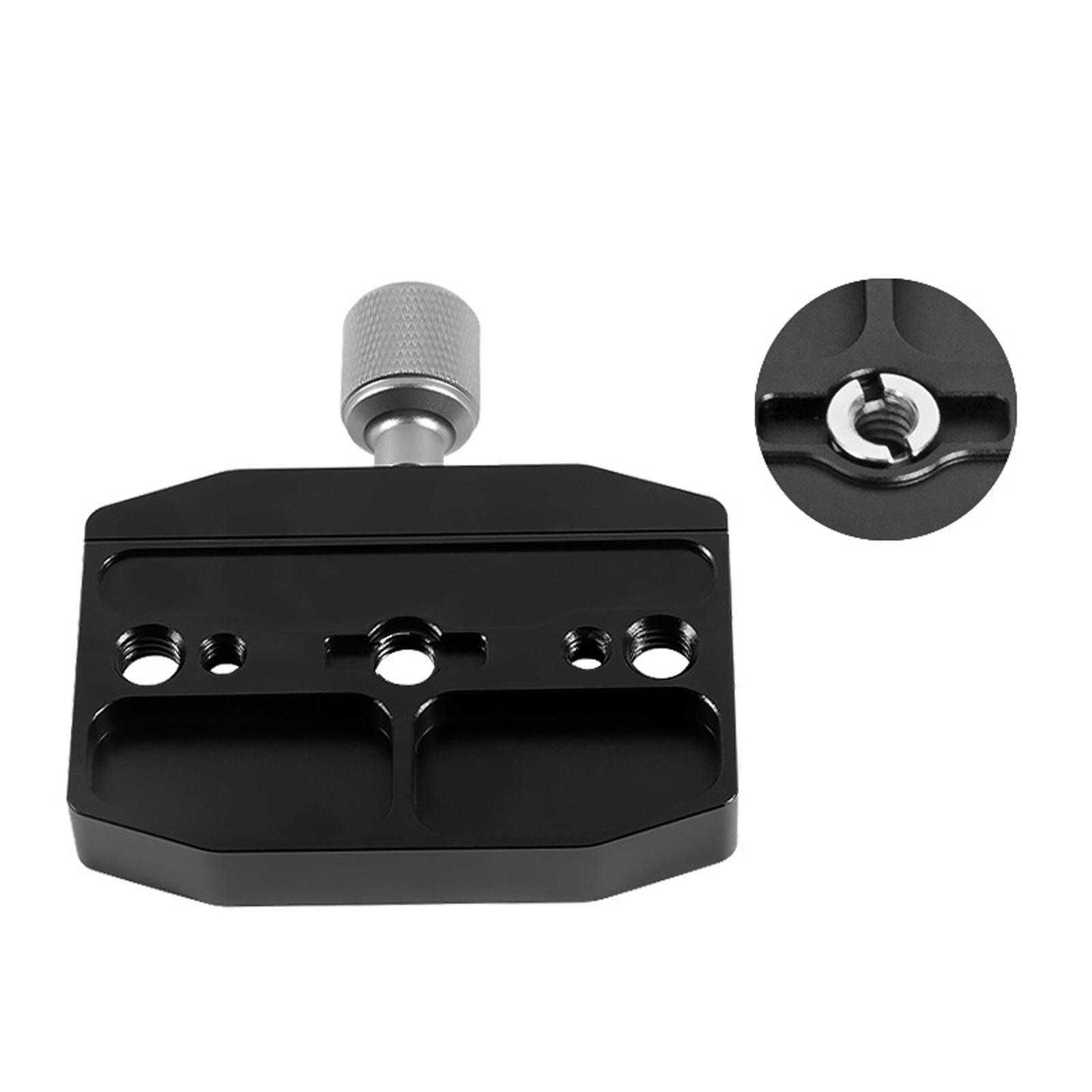 Quick Release Plate Clamp for Camera Tripod with 2x Spirit Level Plate Mount Adapter