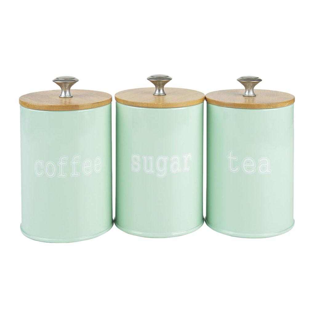 Bếp Kim Loại Gia Vị Canister Salt Sugar Pepper Pepper Jar