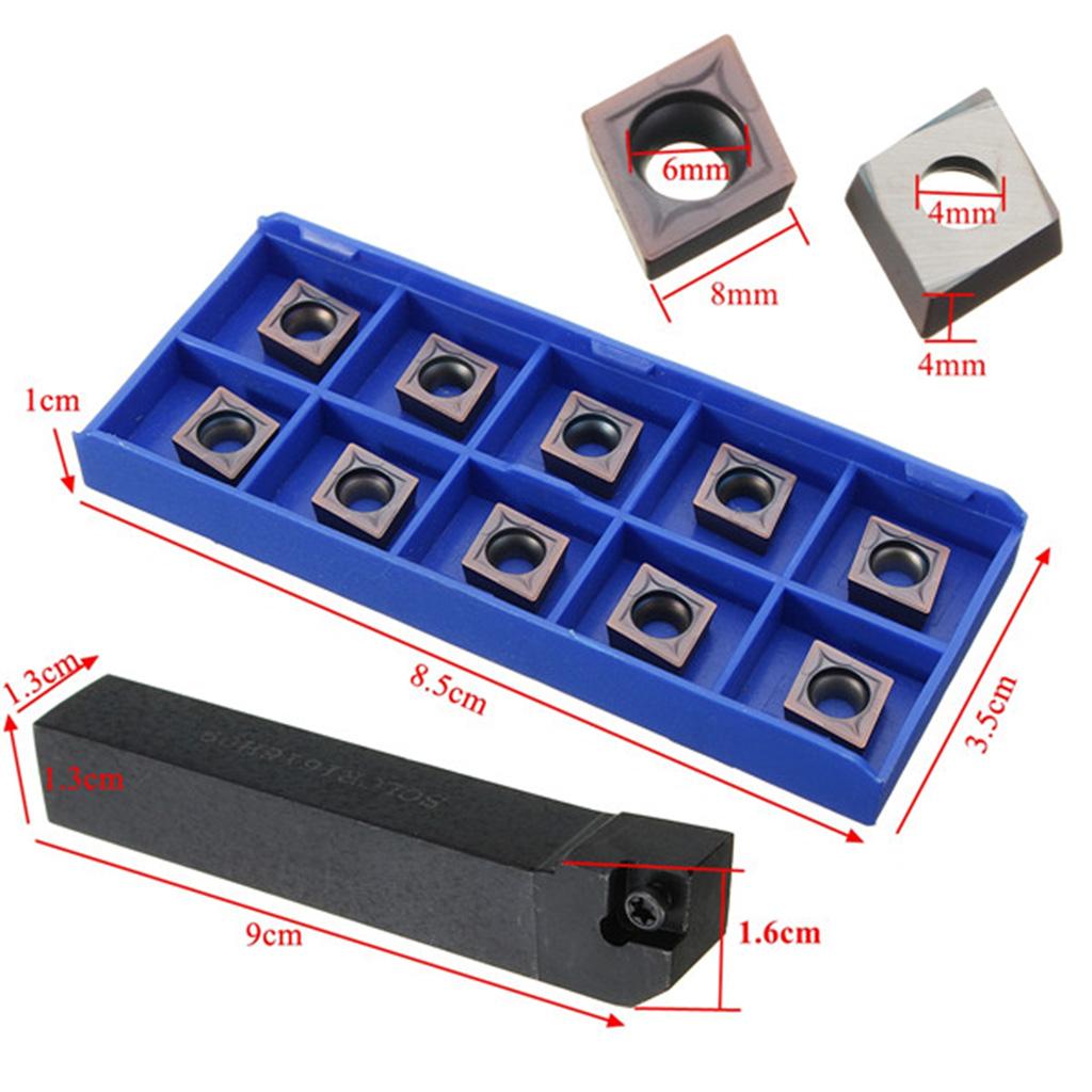 Lathe Tool Holder Holder Boring Bar + Carbide Inserts + Wrench CNC Lathe Lathe Tool, SCLCR1616H09