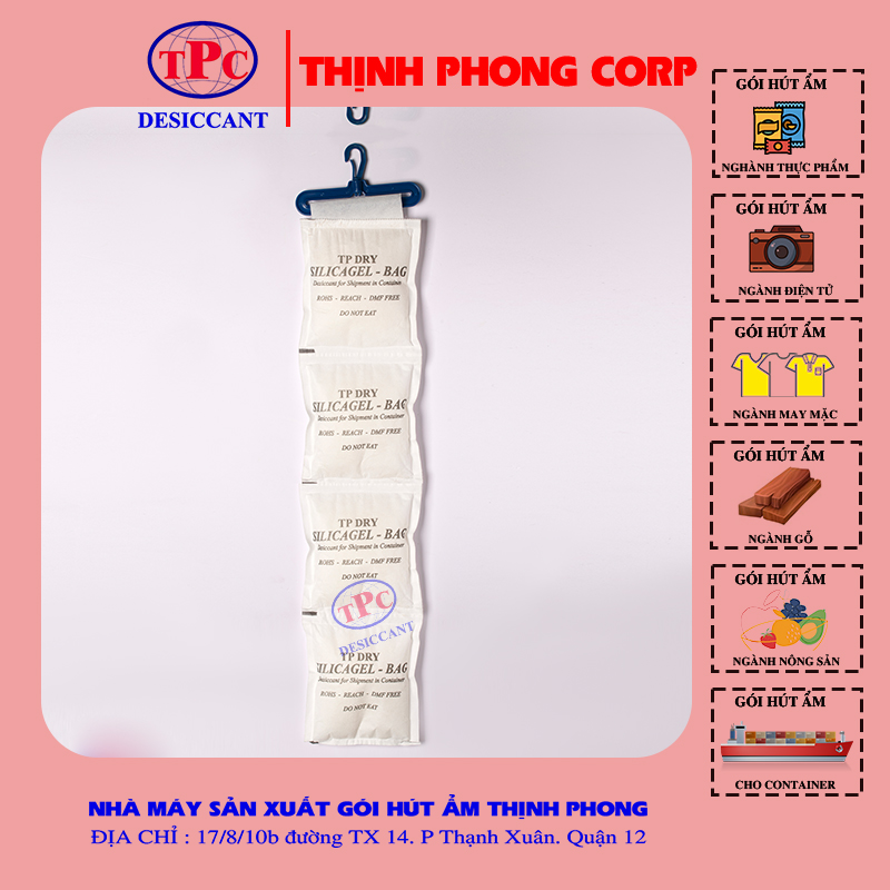 Hàng Chính hảng - Gói Hút Ẩm Kiểu Thanh treo Silicagel 1Kg 4 túi