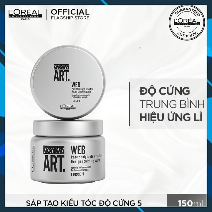 Sáp vỗ L'oreal Tecni Art Web Design sculpting paste Force 5 tạo kiểu tóc 150ml