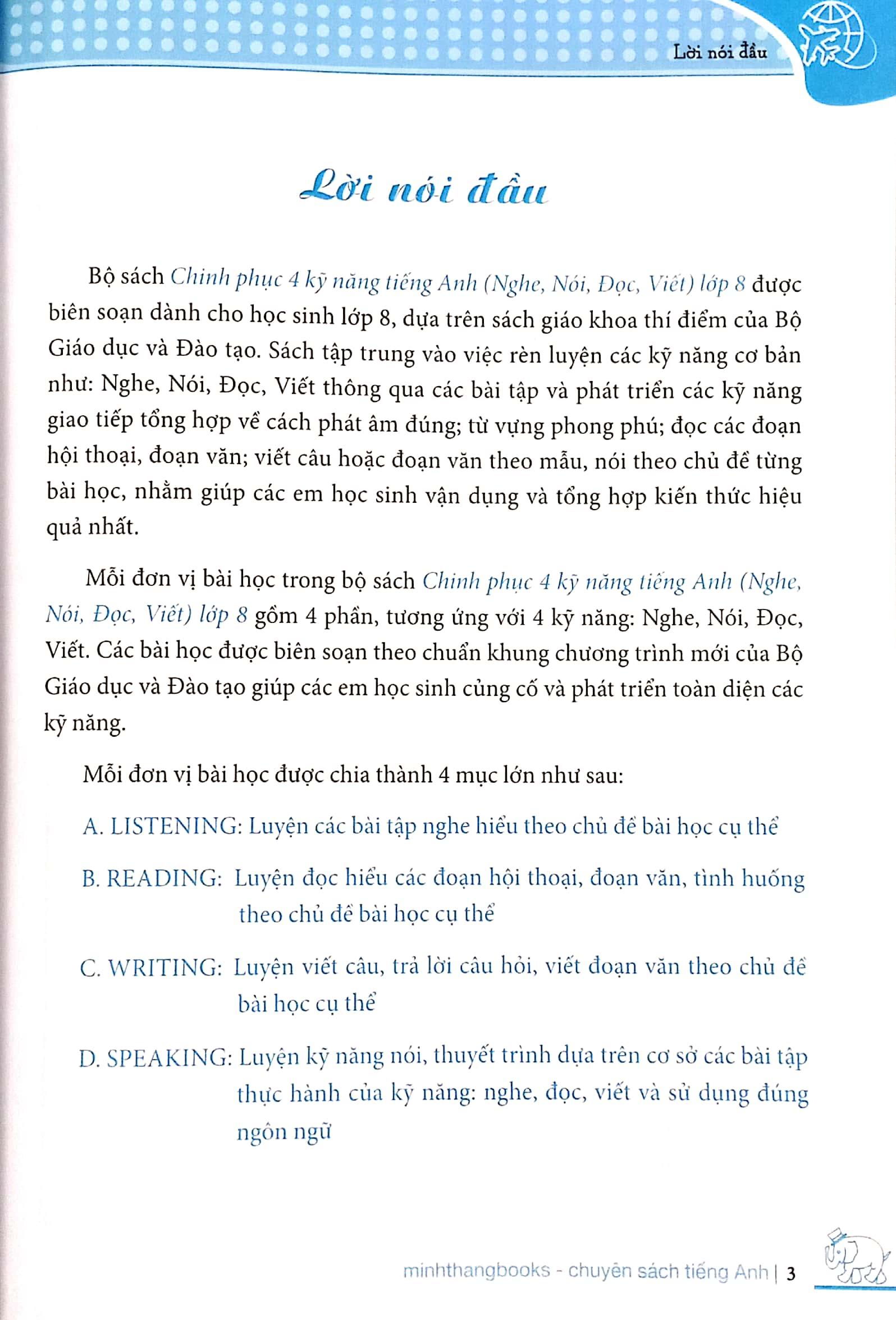 Chinh Phục 4 Kỹ Năng Tiếng Anh Nghe - Nói - Đọc - Viết Lớp 8 - Tập 1