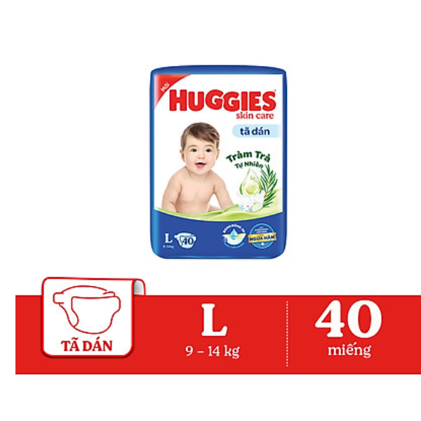 Combo 4  Tã dán Huggies Skincare Jumbo L40