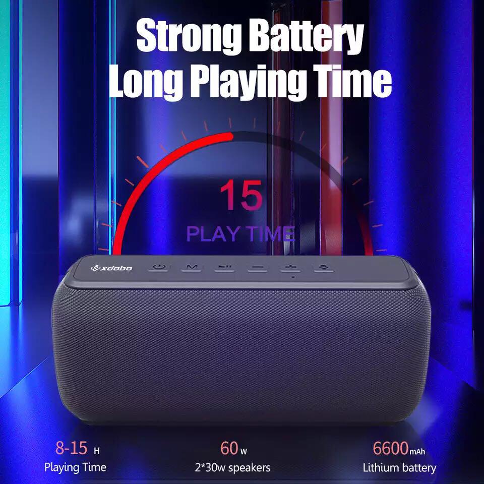 60W Bluetooth Loa Fever Lớp Subwa -loa siêu trầm IPX5 Waterpable Portable Cột di động Trợ lý người nói Trung tâm âm nhạc 15h Thời gian chơi Color: X8 red