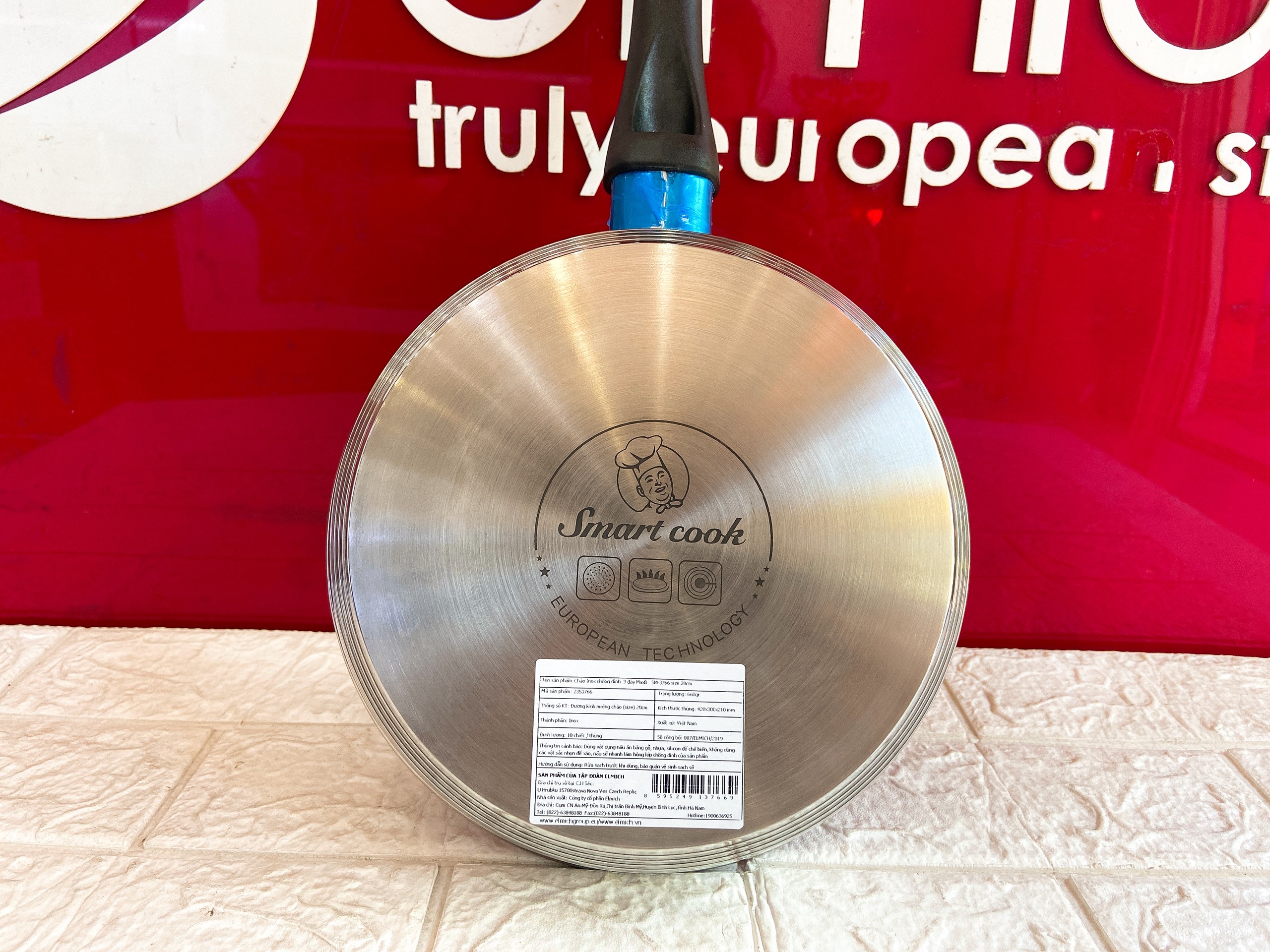 CHẢO INOX CHỐNG DÍNH ELMICH SMARTCOOK 3 ĐÁY MAX B 24CM
