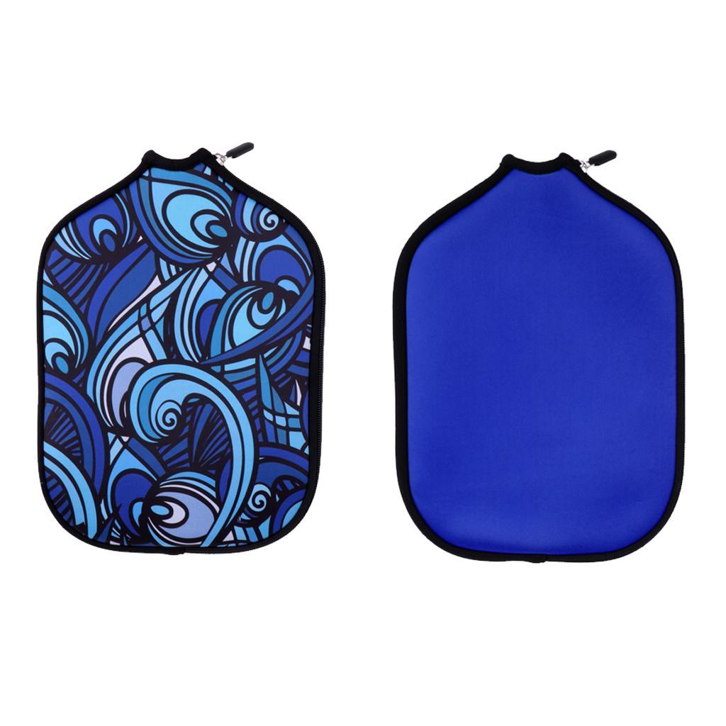 2 Pieces Durable Waterproof Pickleball Paddle Cover Neoprene Case Carrier Bag Zipper Pouch Holder Racket Protector Accessories